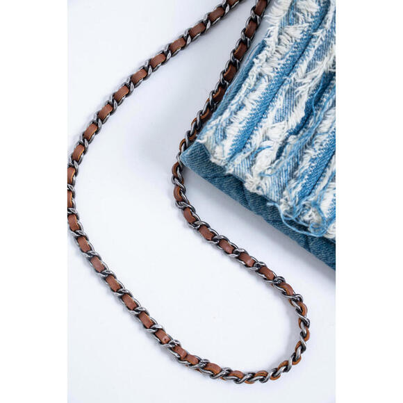 Chanel Denim Fringe CC Crossbody Chain shoulder Bag - Picture 9 of 9